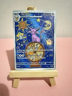 Espeon Astrology Pokemon Card TCG DISPLAY ART CARD With Jirachi Unown Lunatone - Image 1