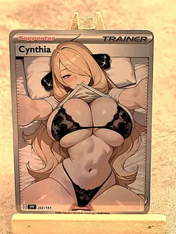Cynthia Trainer Full Art Sexy Waifu doujin ACG Art Card - Image 1