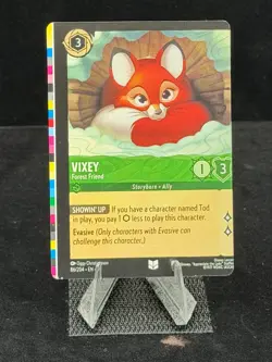 Disney Lorcana Winterspell-Vixey-Forest Friend 86/204 Color Bar Error Card - Image 4