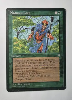 Nature's Lore - Ice Age 1995 - MTG Uncommon LP Free Ship - Image 1