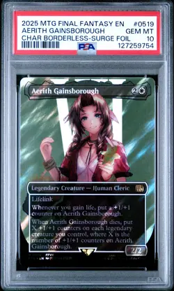 2025 MTG FINAL FANTASY #0519 AERITH GAINSBOROUGH PSA 10 - Image 1