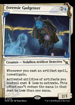 Mint/Near-Mint, English - 1 x MTG Forensic Gadgeteer - Showcase Dossier Murders - Image 1