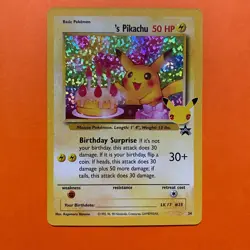 Birthday Pikachu 25th Anniversary Celebrations Pokemon TCG 24/25 NM 24 English - Image 2