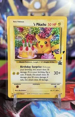Pokemon Birthday Pikachu #24 Celebrations 25th Anniversary English NM/Mint - Image 1
