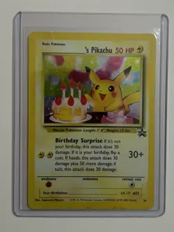 Wizards of the Coast Birthday Pikachu 24/53 Wotc Promo Holo Eng 50 HP 2000 - Image 3