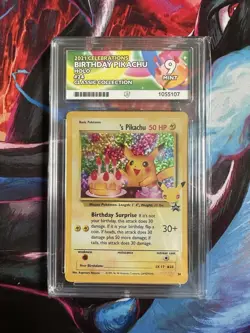 Pokemon TCG Birthday Pikachu #24 Celebrations Ace 9 Graded - Image 1