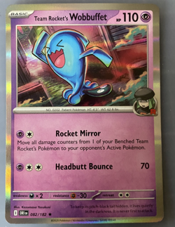 Team Rocket's Wobbuffet 082/182 S&V Destined Rivals 2025 Pokemon TCG NM Holo - Image 1