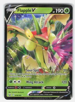 Flapple V 018/163 Pokemon SWSH05: Battle Styles Holofoil *NM* - Image 1