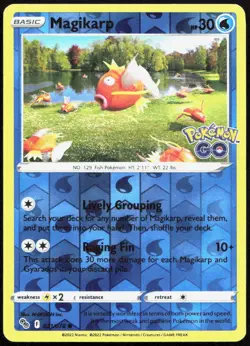 MAGIKARP 021/078 COMMON POKEMON GO 2022 POKEMON REVERSE HOLO LP - Image 1