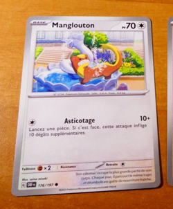 POKEMON FLAMMES OBSIDIENNES CARD CARTE MANGLOUTON 176/197 FR OBF JCC ** 2023 - Image 1