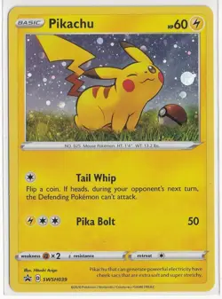 Pokemon TCG - 2020 Pikachu SWSH039 Black Star Promo - NM - Image 1