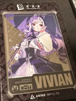 Zenless Zone Zero Vivian SILVER Metal Card ZZZ Anime Impulse Exclusive Series - Image 2
