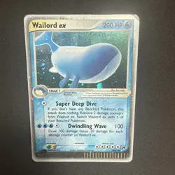 Pokemon TCG Wailord EX Sandstorm Holo Rare Card 100/100 - Image 1