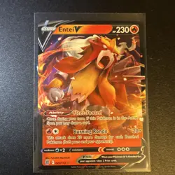 Entei V 22/172 Brilliant Stars Pokemon Card NM - Image 1