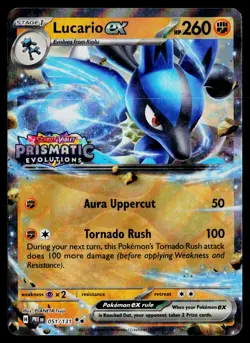 Miscellaneous Cards Lucario ex (Prismatic Evolutions Stamp) 051/131 Holo NM - Image 1
