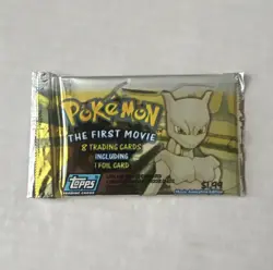 Topps Pokemon The First Movie Trading Card Pack 8 Cards 1 Foil Mewtwo - Image 1