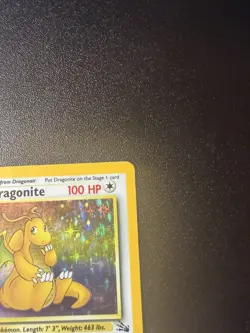 Dragonite 4/62 Unlimited Holo Rare Fossil HP/DMG - Image 3