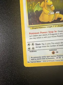 Dragonite 4/62 Unlimited Holo Rare Fossil HP/DMG - Image 5