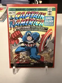 MTG Marvel Super Heroes Captain America Super-Soldier Borderless Comic Foil NM - Image 1