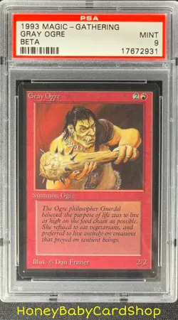 MTG Limited Edition Beta 1993 Gray Ogre PSA 9 Mint Old School 93/94 - Image 1