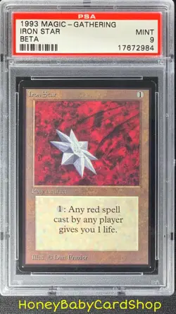 MTG Limited Edition Beta 1993 Iron Star PSA 9 Mint Old School 93/94 - Image 1