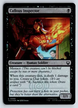 Callous Inspector FOIL MTG Magic the Gathering C Avatar: The Last Airbender 89 N - Image 1