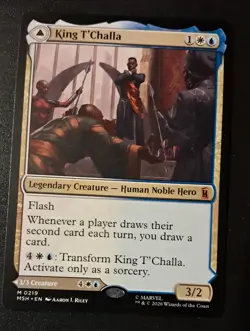 King T'Challa 219 Mythic Marvel Super Heroes Magic: The Gathering Near Mint - Image 1