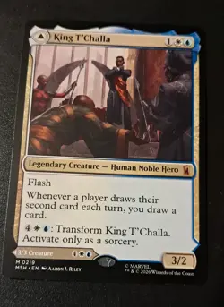 King T'Challa 219 Mythic Marvel Super Heroes Magic: The Gathering Near Mint - Image 3
