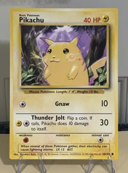 Pikachu Jumbo Promo Pl 58/102 1999-2000 Base Set Not For Play Use Pokemon NM - Image 1