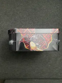 Pokemon TCG Scarlet & Violet Paldean Fates Shiny Charizard ex Tin Sealed 5 Packs - Image 3