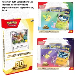 Pokemon Tcg: 30th Celebration Tech Sticker both versions + Knock Out Collection - Image 1
