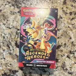 Pokemon TCG Mega Evolution Ascended Heroes Booster Bundle 6 Packs 60 Cards - Image 1
