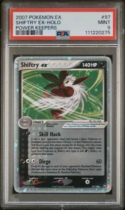 PSA 9 SHIFTRY EX #97 HOLO (SWIRL) 2007 POKEMON EX POWER KEEPERS - Image 1