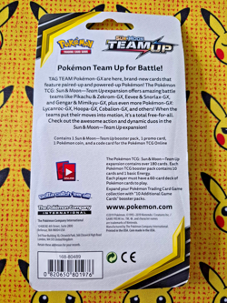 Pokemon Sun & Moon Team Up Blister Pack Sealed Booster Mimikyu Promo Sealed - Image 2