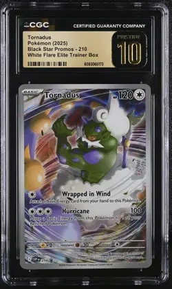 TORNADUS Scarlet & Violet Promo White Flare ETB #210 CGC Pristine 10 Pokemon - Image 1