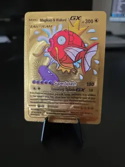 Gold Magikarp & Wailord GX Custom Pokemon Card 161/181 (SM Team Up Artwork) - Image 1