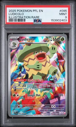 Ludicolo 095/094 Illustration Rare Pfl En-Phantasmal Flames Pokemon PSA 9 - Image 1