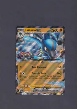 Lucario ex 051/131 Jumbo Oversized Prismatic Evolutions Stamp Pokemon TCG NM - Image 1