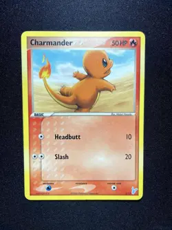 CHARMANDER 2/12 EX TRAINER KIT 2 MINUN POKEMON HEAVILY PLAYED - Image 1