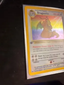 1999 1ST EDITION Pokemon Fossil Dragonite Holo 4/62 Holo Foil Rare WOTC Vintage - Image 3