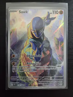 Sawk 130/086 White Flare Illustration Rare 2025 Pokemon TCG - Image 1