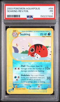 PSA 1 2003 Aquapolis Seaking REVERSE Holo Foil 59/147 Vintage Pokemon - Image 1