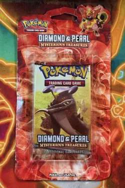 Pokemon Diamond & Pearl Mysterious Treasures Booster Blister Pack Garchomp #1 - Image 1