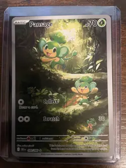 Pansage Illustration Black Bolt English 89/86 Rare Pokemon TCG - Image 1
