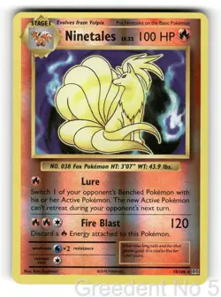 Ninetales 15/108 Rare Evolutions Pokemon Reverse Holo Lightly Played - Image 1