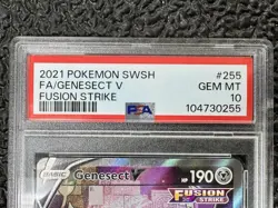 2021 Pokemon SWSH FA/Genesect V Fusion Strike 255/264 PSA 10 Gem Mint - Image 3