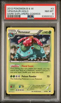 Pokemon Venusaur Cosmos Holo - Dark Explorers - 3/108 - PSA 8 - Image 1