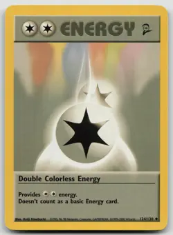 Double Colorless Energy 124/130 Uncommon Base Set 2 Pokemon Lightly Played - Image 1