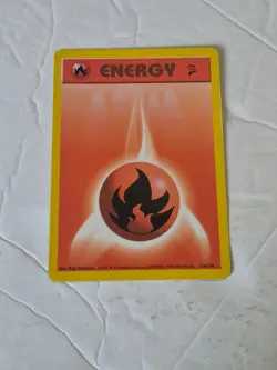 Fire Energy 126/130 Base Set 2 Pokemon Near Mint - Image 1