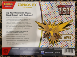 Pokemon TCG Scarlet & Violet 151 Zapdos ex Collection Box - NEW Factory Sealed! - Image 2